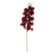 Yapay Islak Dokulu Premium Orkide Çiçeği 97 Cm Kırmızı