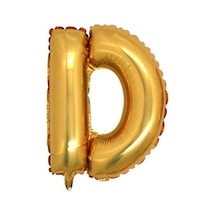 D Harf Altın Folyo Balon 40 İnc 100 Cm