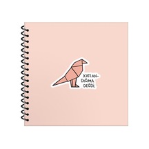 Hisli Şeyler 16x15 Çizgili Defter - Katlandığıma Değdi Çok Renkli