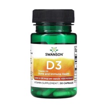 Swanson, Vitamin D3, High Potency, 1,000 Iu 25 Mcg , 30 Kapsül
