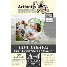 Fotoğraf Baskı Kağıdı A-4 180 Gr/m2 100'lü 1 Paket A4 Fotoğraf Kağıdı Ofis Ve Ev Tipi Mürekkepli Yazıcılar İçin