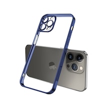 Apple Uyumlu iPhone Ally Fashion Series 13 Pro 6.1inç Kilif Renkli Kenar Lazer Çerçeveli Silikon