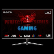 Raydın Mm27rfa-200hz, 27", 1ms, 200hz, Full Hd, 2xhdmı, Dp, Va Led, R1500 Curved, Frameless, Freesyn