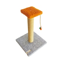 Tek Katlı Stepli Gri Kedi Tırmalama Tahtası
