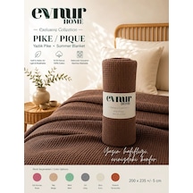 Evnur Home Lüks Pike Çift Kişilik 200x235 Açık Kahve