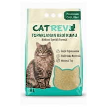 Catrevi Topaklanan Doğal Mısır Koçanı Kedi Kumu %99 Tozsuz Aktif Karbonlu Koku Hapseden Parfümsüz Bitkisel 8 Lt