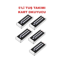 Sr-201 Em-w Proximity Kart Okuyucu Ip68 Şifreli Metal Kasa 2000 Kullanıcı Kapasiteli 125 Khz 5 Adet