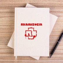 Rammstein Fly Çizgisiz Kanvas Defter Krem