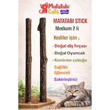 Matatabi Stick Medium Doğal Kedi Çiğneme Çubuğu, Kedi Oyuncağı 2'li Kedi Otu/nanesi Değildir