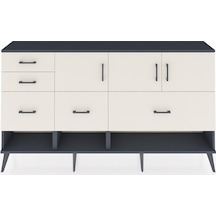 Arges Konsol 3 Raflı 5 Çekmeceli 3 Kapaklı 176x30x99 Antrasit-aytaşı Aytası - Antrasıt