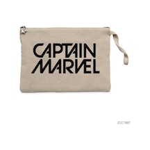Zepplin Giyim Captain Marvel Text Clutch Astarlı Cüzdan / El Çantası