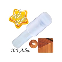Raf Pimi Plastik Başlı Cam Tutucu Çivisi Mobilya Dolap Pimi Şeffaf 100 Adet