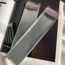 5x20 Cm Kapak Payı Dahil Kendinden Yapışkanlı Jelatin Bantlı Poşet Bantlı Şeffaf Opp Torba Paket 100lü 5x20