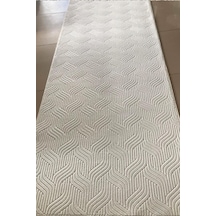 Lüle Halı Kaymaz Taban Halı Yolluk Kabartmalı Embos, Krem Emb553