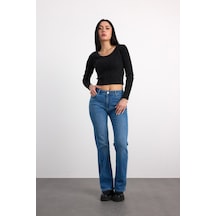24326-73603 Kadın Boot Cut Mıd Denim Waıst 24326-73603 Buz Mavi