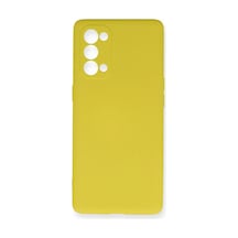 Oppo Reno 5 Pro Kılıf Nano İçi Kadife Silikon - Sarı 0.2M-Çok Renkli
