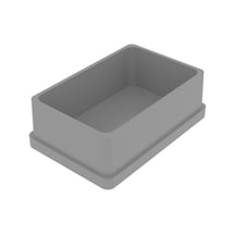 Cateksss 40x60 Mm Düz İç Profil Tapası 1,2 Ral 7035 - 14 Lü Paket Gri