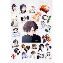 Boku No Kokoro No Yabai Yatsu Anime Telefon Laptop Bujo Yapışkanlı Folyo Sticker Paketi 23 Adet Çok Renkli