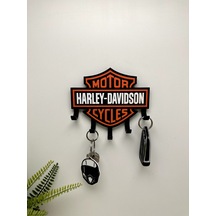 3d Baskı Dekoratif Harley-davıdson Model Motorcu Anahtar Askılığı Siyah