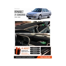 Renault 21 Concorde 1990-1996 Uyumlu Torpido Örtüsü, Torpido Kılıfı - Siyah-bej - Re005