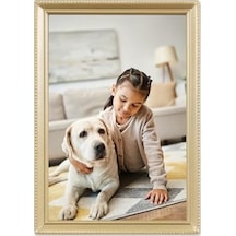 Antik Pirinç 5 X 7 Fotoğraf Çerçevesi Boncuk Sınır Tasarım