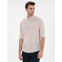 Pierre Cardin Erkek Bej Gömlek Desenli 50303388-vr011 Bej