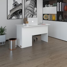 Kenzlife Ofis Masası Miyamoto Byz Sağ 75 110 60 Raflı Dolap Bilgisayar Çalışma Masası Beyaz