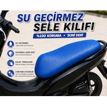 Kuba Brilliant 125 1 Motosiklet Sele Kılıfı Su Geçirmez Sele Koruma Mavi