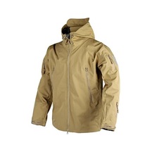 Erkekler İlkbahar Sonbahar Düz Renk Trençkot Kapşonlu Uzun Kollu Cepler Fermuar Pat Rüzgarlık Sıcak Raptiye Bant Tasarım Dağcılık Ceket Haki