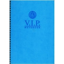 Gıpta Spiralli Defter Vıp Deri Kapak Çizgili 140 Yp A4 Buz Mavi