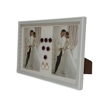T.concept Led Işıklı 2 Li Fotoğraf Çerçevesi Beyaz 13x18 Cm