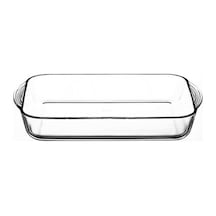 Paşabahçe Borcam 59124 Kulplu Dikdörtgen Fırın Kabı Şeffaf