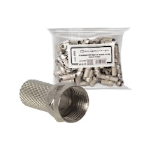 F Konnektör Rg6 /u4 18mm Geniş 100lü Poşet  Powermaster