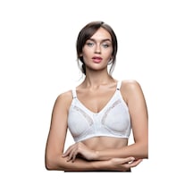 Aycı Kadın Cherry Dantel Toparlayıcı / Minimizer Beyaz Sütyen Beyaz