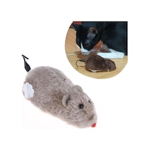 Buffer Kurmalı Kedi Eğitim Oyuncağı Tüylü Peluş Fare Yakalama İnteraktif Sevimli Eğlenceli Oyuncak