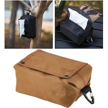 Homyl Kancalı Kamp Doku Kutusu Kapağı Ev Seyahat Kahverengi Kahverengi