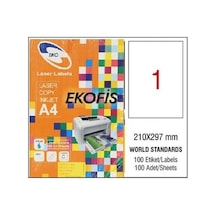 Ekofis Lazer Etiket 210*297 (A4) (100)