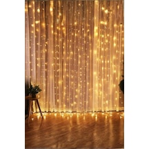 Zauss Kumandalı 8 Ayrı Moda Sahip 3mx3m 300 Cm X 300 Cm Perde Led 10 Saçaklı Gün Işığı