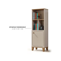 Kitaplık Urlu EGE  Model KREM Kaliteli suntalam malzeme  ELYAPIMI