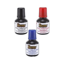 Brons Tahta Kalemi Mürekkebi Siyah - Mavi - Kırmızı 30 ML 3 Adet