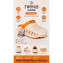 Twingo Unisex Dar Kalıp Premıum Rahatlık Sağlayan Özel Taban Eva Malzeme Rahat Hafif Terlik Krem