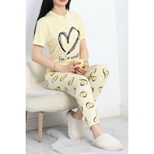 Seka Store Seka Viskon Pijama Takımı Sarı - 50562.1961. Çok Renkli