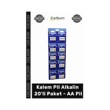 Pil Dayanıklı Uzun Ömürlü Ekonomik Yüksek Performanslı Kalem Pil Alkalin 20'li Paket Aa Pil