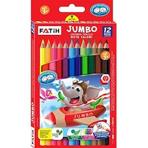 Fatih Kuru Boya Karton Kutu Jumbo Tam Boy 12 Li 33412 Çok Renkli