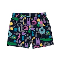 Lovetti Kız Çocuk Cutouts Animal Desen Cepli Şort 8812 Çok Renkli