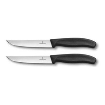 Swiss Classic 12cm Düz Biftek Bıçağı, Siyah, Blisterli