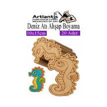 Ahşap Boyama Deniz Canlıları 20 Adet 10x15cm Boyama Figürü Etkinlik Çoçuk Gelişim Motor Beceri Kreş Anasınıfı Mor
