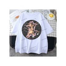 Y2k Unisex Harajuka Anime Retro Kawai Kuromi T-shirt Kod Rertr Tarzsokak 6668 Beyaz