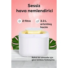 Sessiz Ve Etkili 3.3l Kapasiteli Led Aydınlatmalı Hava Nemlendirici Ve Buhar Difüzörü