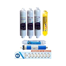 Kapalı Kasa 12 Inç Su Arıtma Cihazı Filtresi 6 Aşamalı 80 Gpd King Membranlı Inline Seti
